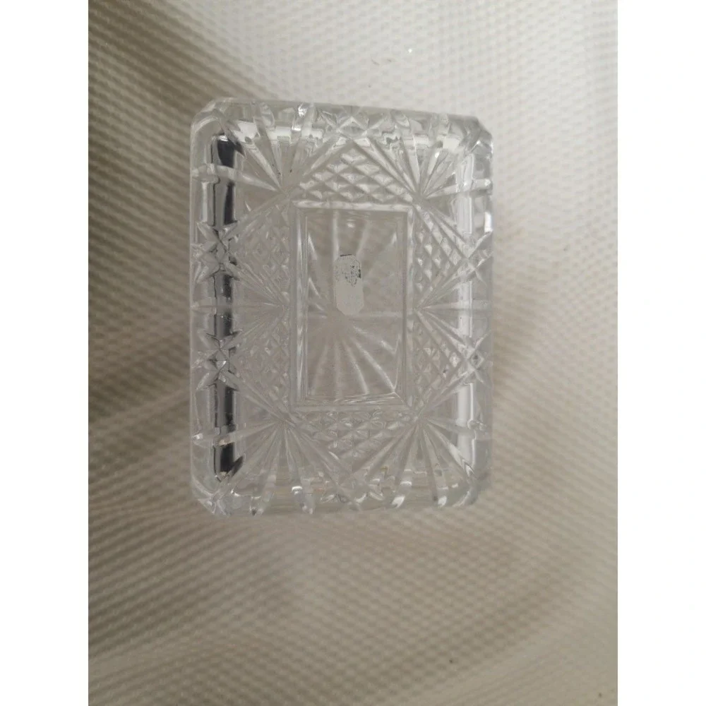 JG Durand Cristal d'Arques France Fontenay Crystal Trinket Box 6.5 x 5 x3 Vanity